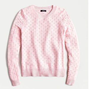 Pointelle crewneck sweater
